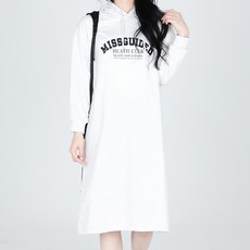 Moirbella 女款Gardi連帽長版洋裝 T25FW2-A2308, 麻花白