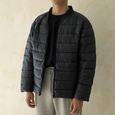 PLAYS 男款羅紋領寬鬆版輕量鋪棉外套