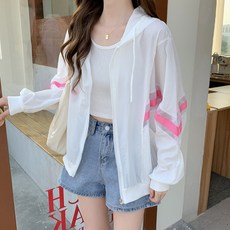 andstyle 女款網眼拼接連帽防風外套 260437