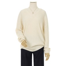 페이지플린 여성용 골지 브이넥 롱 니트 P3CKN032C