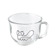 HOOKKA HOOKKA STUDIO 驚嚇小貓咪 麥片杯, 透明, 1入