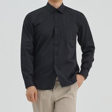Elsso 男士基本款口袋上班穿搭長袖襯衫