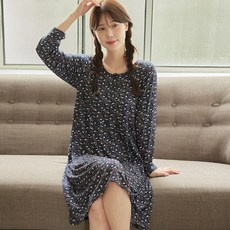 Woouil Fashion 女款柔軟刷毛連身睡裙