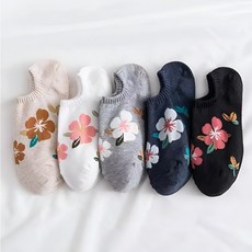 Wodemi 女性大花亮點隱形襪 5雙組 W511