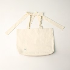 VikiniVender 按扣蝴蝶結大肩揹包, 1個, 淺米色