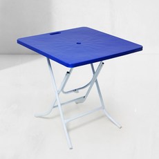 KSY 플리스틱 간이 접이식 사각 야외 테이블 B-246, 블루