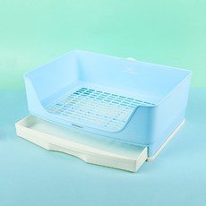 DING DONG PET 兔子天竺鼠雙色便盆, 1個, 藍色