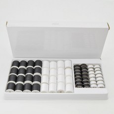 앙플러스 재봉사 보빈 밑실 미싱 실 세트, 블랙, 화이트, 1세트 블랙, 화이트, 1세트