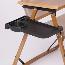 베어하이크 캠핑체어용 컵홀더 테이블, 블랙, 1단, 1개