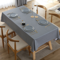 Minimo 皮革防水餐桌布, 灰色, 140 x 220 cm, 1個