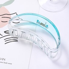 수스다 반달 아크릴 집게핀 유광 그라데이션 올림머리 헤어핀 248