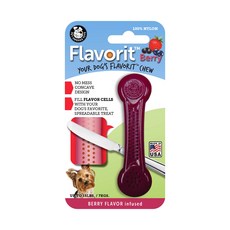 Pet Qwerks Toys Barkbone Nylon Spread Bone Flavorit Berry Flavor 小狗刷牙玩具 S, 單色, 1個