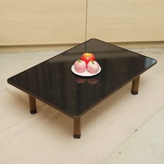 Chobin長方形高光多功能桌 53*38*28cm, 花黑色