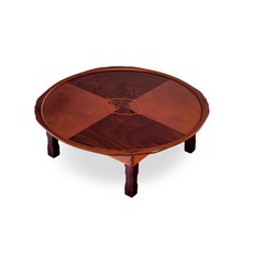 南原木工藝師 Chunhyang谷 O Dong鑲嵌圓形桌 2.0 60cm, 櫻桃紅