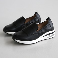 단골언니 여성용 에어쿠션 프린지 소가죽 타이푼 슬립온