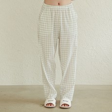 GLAM GONGGAM 泡泡紗Roro格紋九分涼感褲睡衣