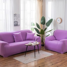 MarketA 繽紛彈性沙發套, 薰衣草紫, 1個