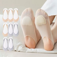 여성용 지앤와이 앞꿈치 쿠션패드 하프 블로퍼 쿨 덧신 8켤레 세트