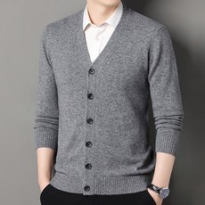 Sunbit 男士 Berent 針織休閒V領棉質開襟衫