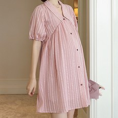 루나글램 에스텔라 브이넥 포인트 임산부 쉬폰 원피스 MYP013