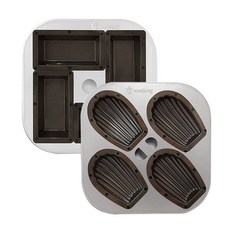 WOOJUNG Acacia 空氣炸鍋專用麵包托盤 4 麵包屑 + 瑪德琳套組, 1套