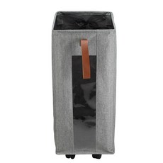 Levenemi窄線條洗衣籃 GH76_RD_43, 灰色的, 1個