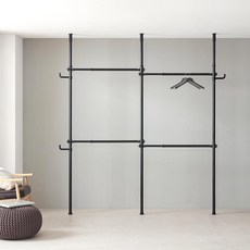 HAENGGEOJEONMUNGA 史密斯四層吊衣桿 38mm, 黑色