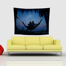 분위기 있는 별빛 밤하늘 디자인 집안 장식 태피스트리, 01