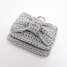 MystiKotita Inda Lux 鉤針卡夾製作 手工編織 DIY 材料包組合, 1個, 珍珠銀