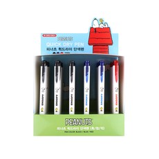 hM+ 史努比速乾筆 黑色 18入+藍色 12入+紅色 6入組, 混色, 1組