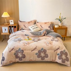 Sleep Club 寢聚 雪花絨羊羔絨暖暖被, 復古花