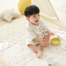 밤부베베 아동용 동물숲 쿨링 방수패드, 타이거옐로, 1개