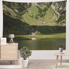 더플로우커머스 편안함을 주는 힐링 풍경 홈인테리어 태피스트리, J