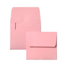 迷你彩虹粉彩信封, 甜粉色, 100個