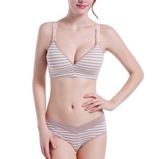 마켓A 코튼 컬러라인 수유브라팬티세트