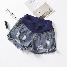 패션 찢청 트렌디한 임산부 반바지