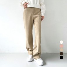 Planday 女款燈芯絨內刷毛高腰長版寬褲