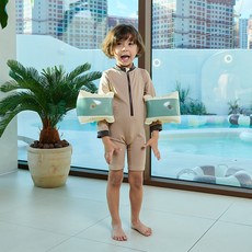 SNEFF 兒童巴洛克風波浪連身泳衣