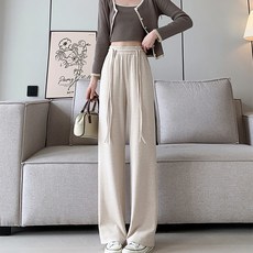 PEONIST 女款長版直筒鬆緊褲