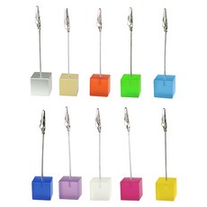 레오빈스 사각 메모 홀더 명함 꽂이 영수증 가격표 종이 스텐드 10p, 랜덤발송