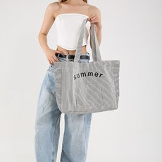 MEICHEL Fredo字樣條紋大尺碼購物袋 10739