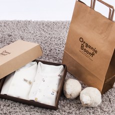 Organic Boom 兒童杯子兔基本款上下內衣2件組 + 購物袋
