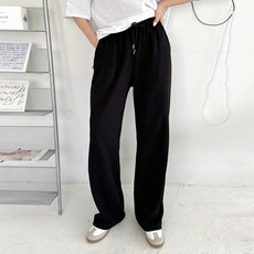 todayandlook 女款寬版抽繩鬆緊長褲