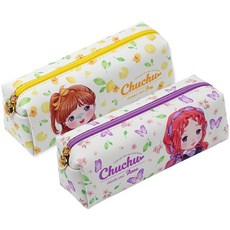 뭉구 츄츄 스프링 필통 2종 세트, YELLOW, PURPLE, 1세트