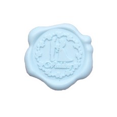 Mihwabujang 成品封蠟 火漆蠟 封口蠟 喜帖, 10個, 23 wedding 天藍色