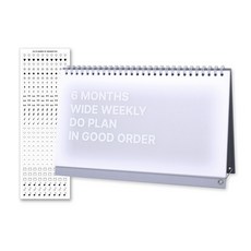 wannathis DO 6個月桌上型週學習計畫本 + 貼紙組, 灰色, 1套