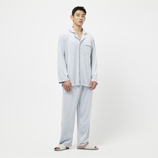 JAJU (JAJU) 男性輕量貂絨刷毛睡衣上下套裝