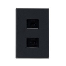 TILINS 網路8p 2孔插座 深黑色, 1個