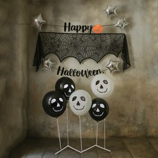 PARTYSHOW 萬聖節桌飾蜘蛛網立架氣球組, 1套, 混色