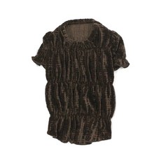 Blankdog 小狗天鵝絨褶皺連身裙, BROWN